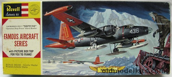 Revell 1/104 Neptune P2V-7 with Skis Operation Deep Freeze - (P2V7) Famous Aircraft Series, H170-98 plastic model kit